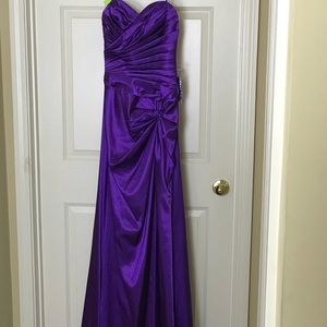 Cinderella Design _Royal Purple Satin Gown